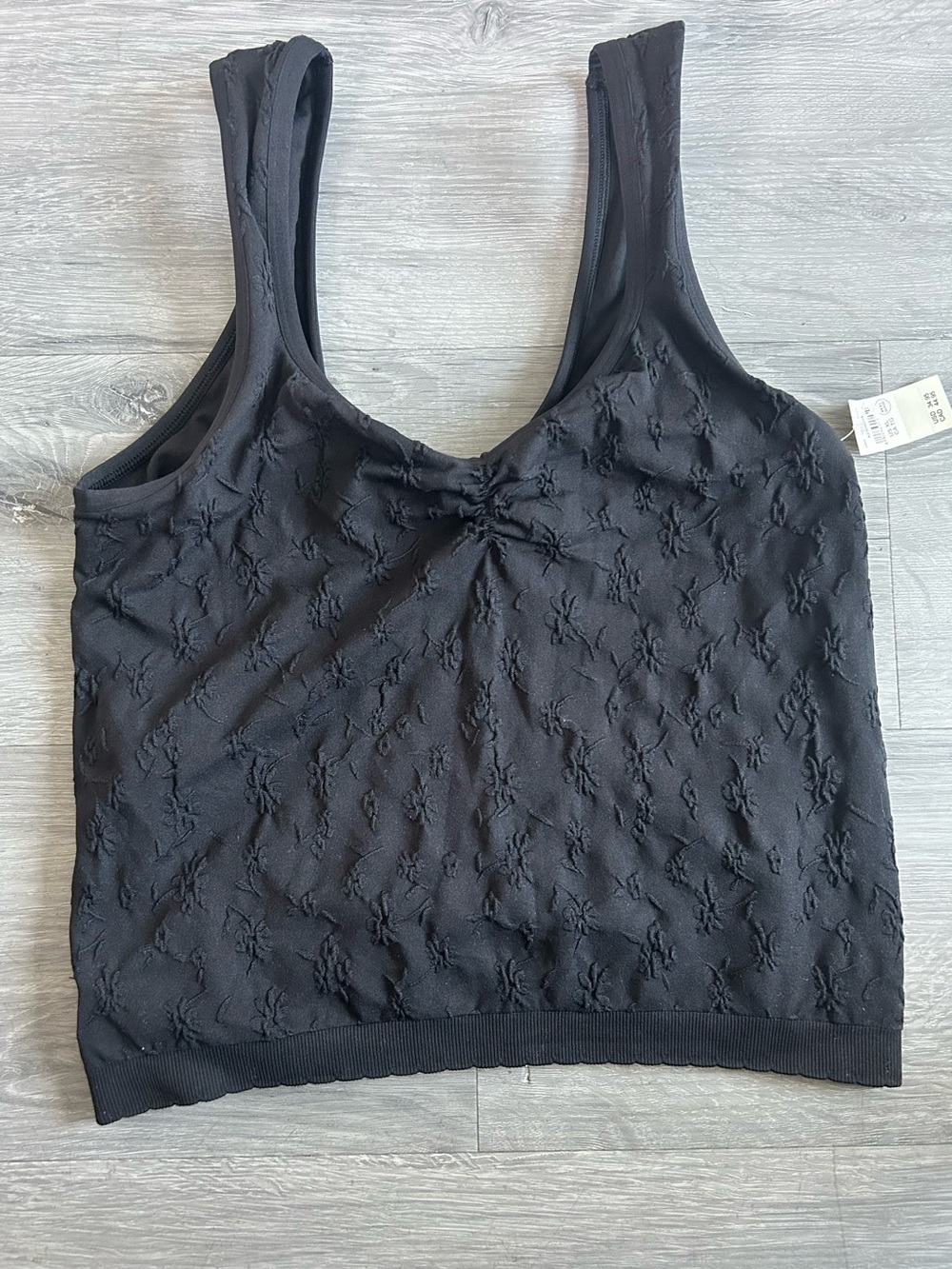 aerie Black Cropped Tank Top